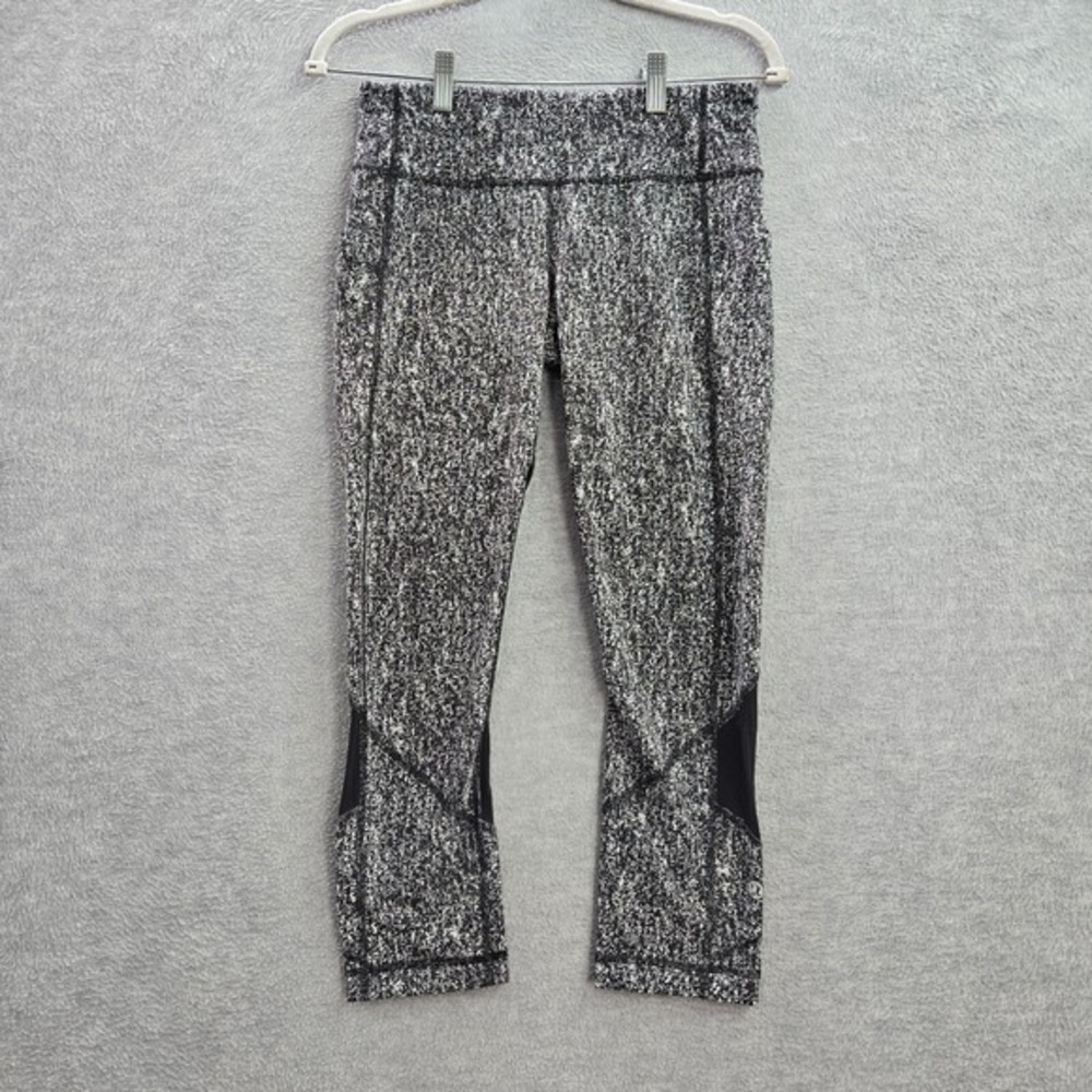 Lululemon Women Activewear Pants‎ 6 Gray Run Inspire Crop II Leggings 22" Inseam
